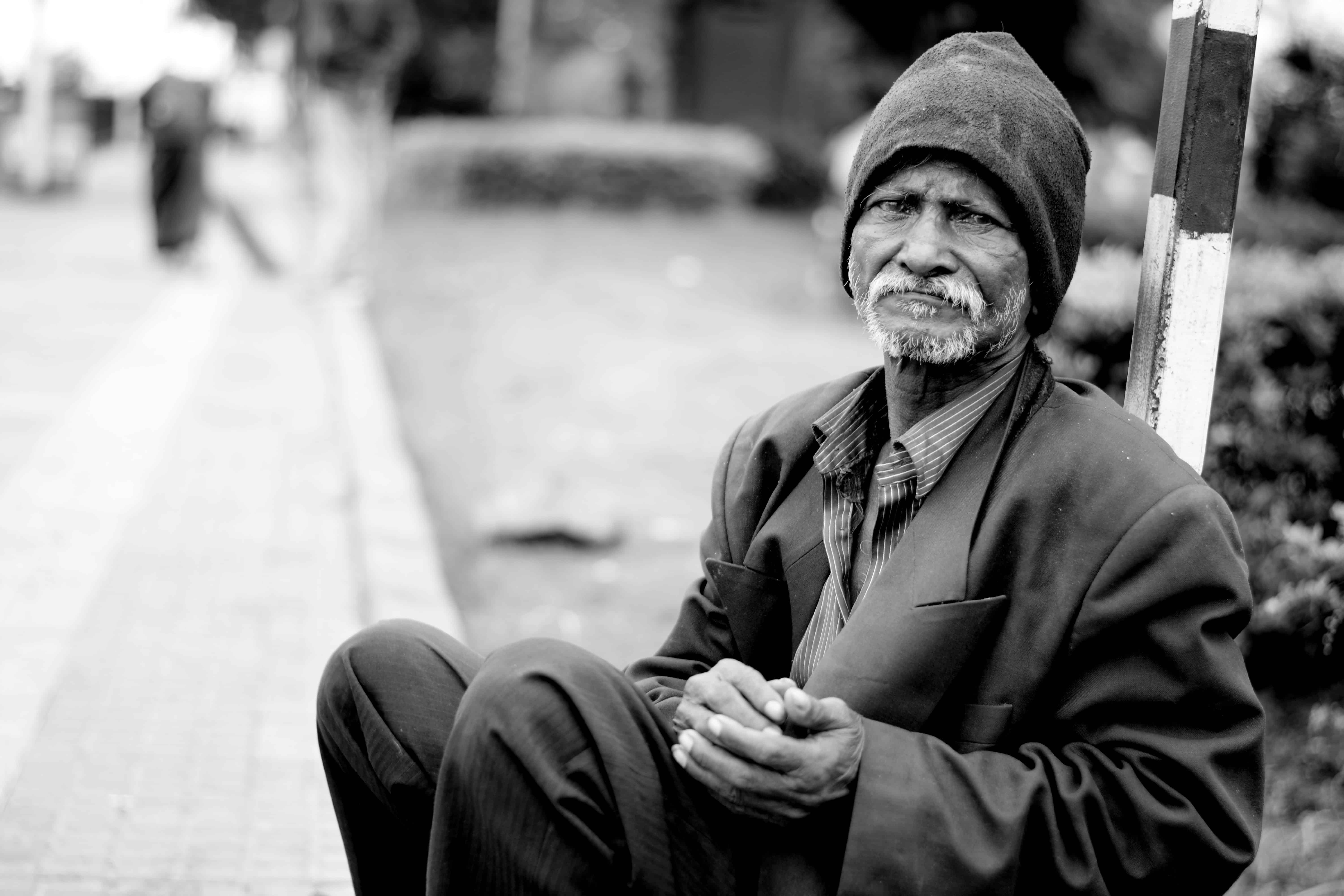 Hajléktalan férfi